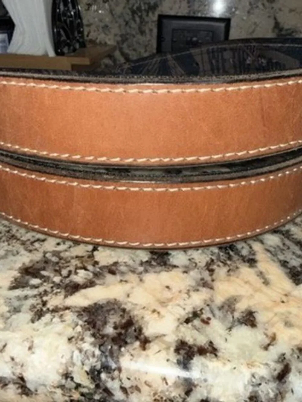 We The People Size 66 Independence Leather Holster Belt Reinforced Scuba Nylon
